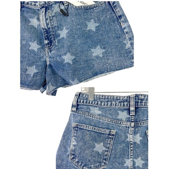 NWT Vigoss® Stars ACE 3" High Rise Denim Shorts | Size 26 - Picture 7 of 15